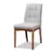 Baxton Studio Tara Mid-Century Modern Light Grey Fabric and Walnut Brown Finished Wood 7-Piece Dining Set 186-11673-11866-Zoro - alternate 5